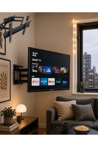 Mey Najmaddin Hareketli Tv Duvar Askısı 32 55 İnç Döner Eğimli Televizyon Aparatı Najmaddin