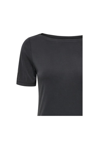 Only Kadın Kayık Yaka Siyah T-shirt - 15367559 Siyah