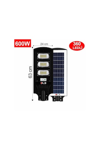 Dls 600w Solar Güneş Enerjili Led Bahçe & Çevre Aydınlatma Lambası Profesyonel Dış Mekan 201-600