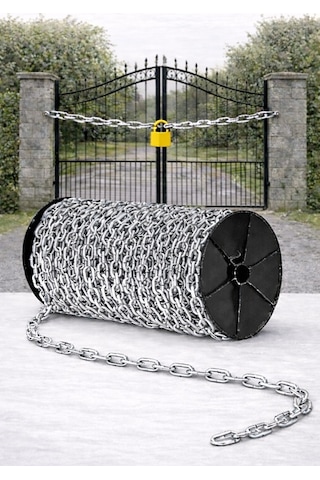 2.5 Mm Galvaniz Zincir 2 Metre Paslanmaz Sanayi Zinciri Bahçe, Atölye Ve Genel Kullanım 1