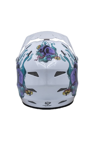 Raptor Gravity Fullface Xl 61-62cm Varsity Chaos Bisiklet Kaskı Beyaz