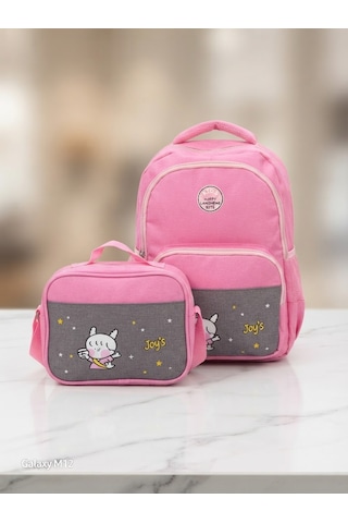 Joy's Kids Collection Çocuk Sırt Ve Beslenme Çantası Seti pembe