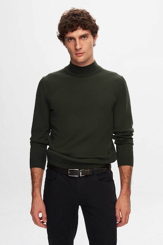 D's Damat Regular Fit Haki Pamuk Karışımlı Yarım Balıkçı Triko Kazak Haki