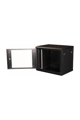 Lande - 9u 19" Duvar Tipi Rack Kabinet Genişlik: 600 Mm Derinlik: 450 Mm Siyah