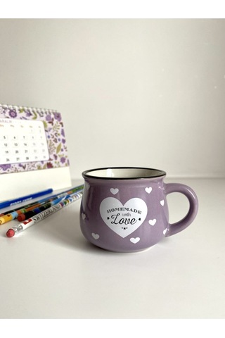 Kupa Fincan Bardak 150 Ml Hediyelik - Mor Mor