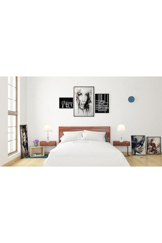 Beyaz Rustik Klasik Metal Yüksek Ayaklı 30'luk Şapkalı Abajur Beyaz