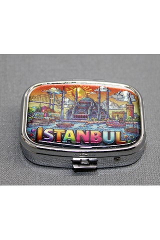 River World Teması İstanbul İlaç Saklama Kutusu Seri L Çok Renkli