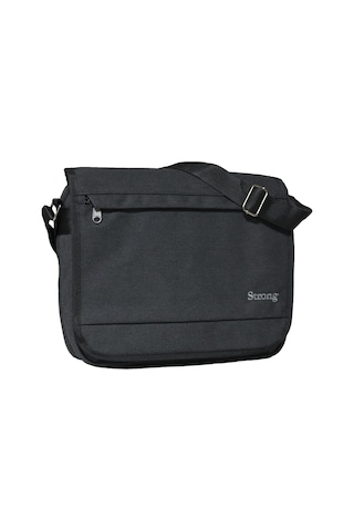 Unısex Kanvas Postacı Çantası Askılı Omuz Çantası Okul Çantası Körüklü Çapraz Çanta Pst02 Siyah Siyah