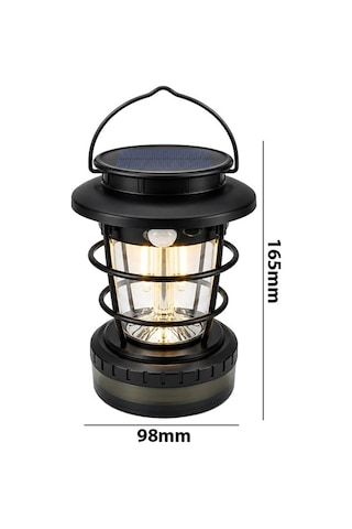 Powermaster Hop-8819 Solar Güneş Panelli Sensörlü Kamp Lambası Filament + Smd + Rgb Şerit Diğer
