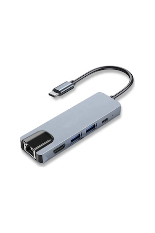 5 İn 1 Usb Hub Sd Usb Type C Hub Ethernet Hdmı Girişli