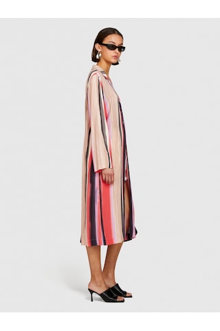 Sisley %100 Viskoz Baskılı Gömlek Yaka Uzun Kollu Elbise Kadın Yeşil Gömlek - 324p5zdnlq07a