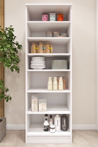 Ases Mobilya Ases E53 Çok Amaçlı Dolap Mutfak Dolabı , Banyo Dolabı , Kiler Dolabı Beyaz Beyaz