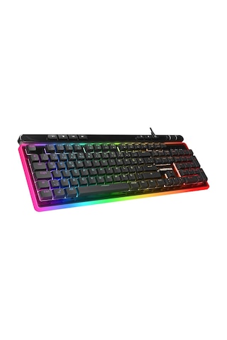 Rampage Shıne K14 Siyah Usb Rgb Backlight Membrane Gaming Oyuncu Klavye Rampage