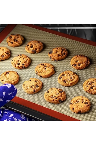 Adet Silikon Pişirme Matı Tekrar Kullanılabilir Pişirme Matı Yapışmaz Kırmızı Kırmızı