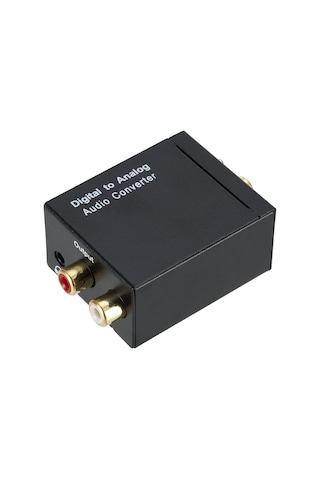 Samdoo Siyah Dijital Fiber Optik/koaksiyel'den Stereo L/r Ses Çevirici, 32-96khz Örnekleme Oranı, Rca Çıkış