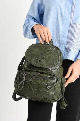 Baginn Y.s.deri Mini Boy Kadın Sırt Çantası Vegan Deri Bayan Sırt Çantası 27 20 Cm Yumuşak Doku Çok Cepli 001