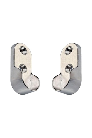 Lexroo Askı Flanşı Oval Dolap Elbise Askı Aparatı Krom 30 Mm 2 Adet Çok Renkli
