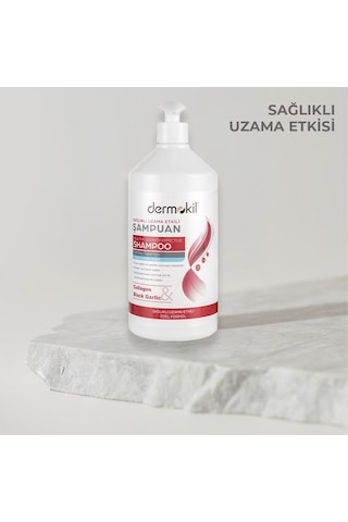 Dermokil Kolajen & Siyah Sarımsak Uzama Etkili Şampuan 1 Litre X 2 Adet Tüm Saç Tipleri