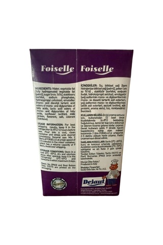 Csm Foiselle Şekerli Sıvı Şanti 1 Lt Profesyonel Kullanıma Uygun
