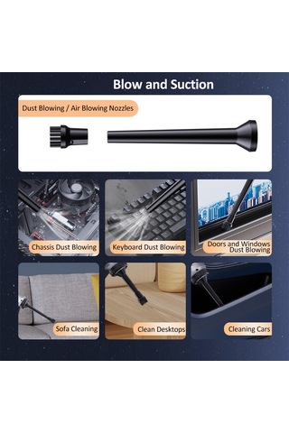 Reedark Kablosuz 11000pa Güçlü Emişli 4'ü 1 Arada Araç Ve Ev Temizliği İçin Taşınabilir Mini Elektrikli Süpürge