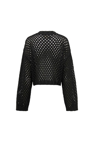 Only Onlsmılla Short Pullover L/s Knt Noos Siyah