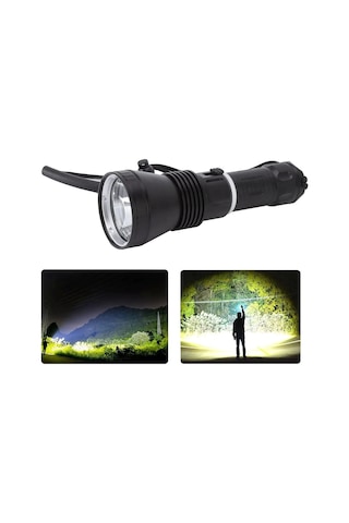 1200 Lümen Profesyonel Şarjlı El Feneri Wt-655 Açık Gri