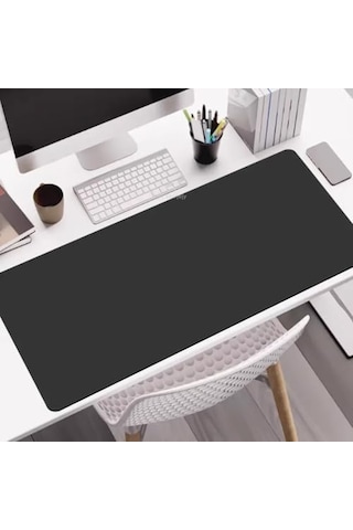 60x30 Cm Siyah Çift Taraflı Deri Desk Mat, Pu Deri Masa Sümeni Ve Masa Koruyucu, Suya Dayanıklı Kola Diğer