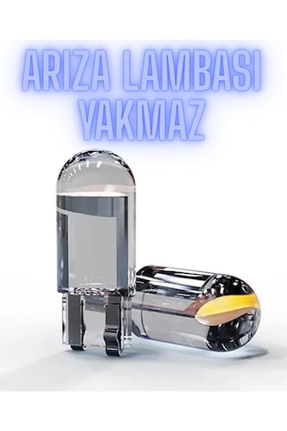 2 Adet Beyaz T10 Dipsiz Park Ampül Yeni Nesil Cob Led