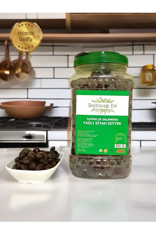 Sele Sofralık Siyah Zeytin 900 Gram Doğal Fermente Brüt 3400 Gram