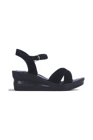 Ayakcenter Byn Ayışığı By34 Süet Siyah Kadın 7 Cm Topuklu Sandalet