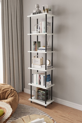 Çevir Kur 45 Cm Beyaz Kitaplık Beyaz