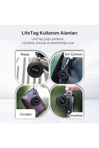 Lifemate Lifetag Apple Uyumlu Mfi Lisanslı Akıllı Takip Cihazı Sadece Ile