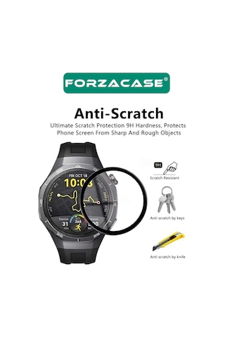 Forzacase Huawei Watch Gt5 Pro 46mm İçin Çerçeveli Tam Kaplayan 3d Pet Ekran Koruyucu Film - Fc016