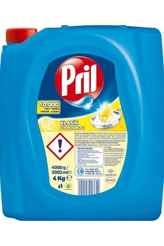 Pril Klasik Limon Kokulu Sıvı Bulaşık Deterjanı 4 KG