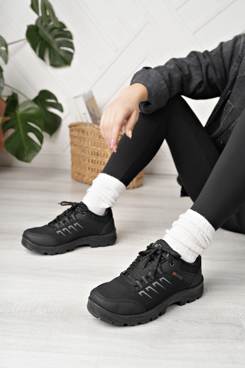 Ghattix Kadın Su Soğuk Dayanıklı Günlük Kışlık Ayakkabı Siyah Siyah