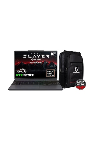 Game Garaj Slayer R9t-5070ti V2 C6 Amd Ryzen 9 9955hx 64gb Ram 2tb Ssd Rtx5070ti 16" 300hz Qhd+ Ips Freedos Gaming Laptop