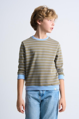 Alexandergardi Alexandergardı Çizgili Bisiklet Yaka Çocuk Sweatshirt Haki