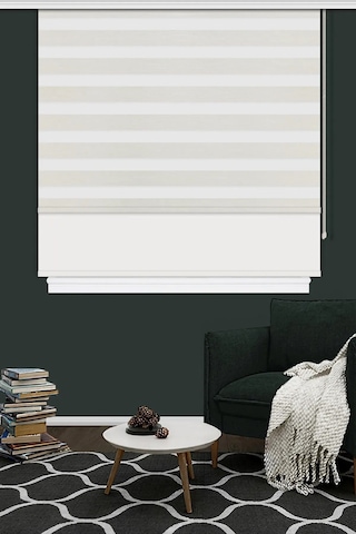 Çift Mekanizmalı Zebra Stor Güneşlik Perde 01 Ekru Mutfak Balkon Perdesi Çocuk Yatak Odası Perdesi Ekru Çift Mekanizmalı Zebra Stor Güneşlik Perde 01 Ekru Mutfak Balkon Perdesi Çocuk Yatak Odası Perdesi Ekru