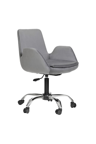 Markaelz Krom Metal Ayaklı Ofis Çalışma Sandalyesi Pescado Gri