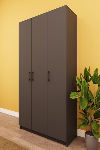 Asra Trend Vestiyer & Portmanto V-07 %100 MDF 3 Kapaklı Ayakkabılık Dolabı Koyu Gri