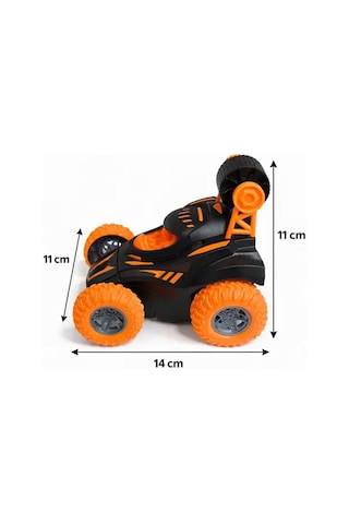 Uzaktan Kumandalı Stunt Araba 360 Dönen Akrobatik Rc Araç - Şarjlı Işıklı Off-road Oyuncak Araba Çok Renkli