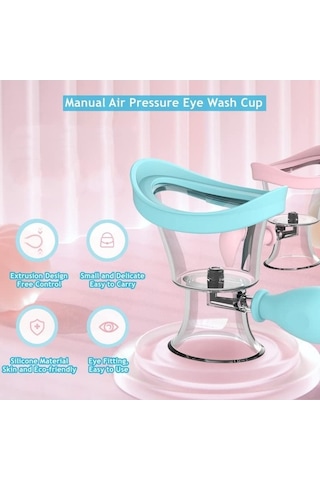 Trendooze Göz Yıkama Kupası Kiti - Hava Basıncı Teknolojisi, Yorgunluk Giderici