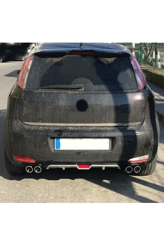 Oto H.i.t. Fiat Punto Makyajlı Uyumlu Body Kit Difüzör 4 Çıkış Gri Yuvarlak
