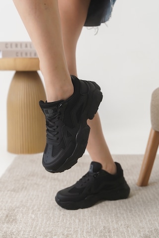 Daxtors D0141 Kadın Günlük Ortopedik Sneaker Spor Ayakkabı Siyah