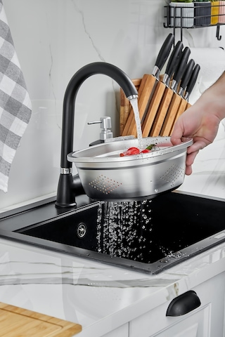Cooker Maxflow 26 Cm Çelik Süzgeç Yk1872 Gümüş
