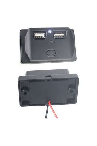 Mufunye Araç Usb Şarj Cihazı 3.1a Çift Portlu, Hızlı Şarj, Açma-kapama Düğmesi, Çoklu Koruma, Otomatik Kapaklı, Araba-motosiklet-gemi Uyumlu Mavi Işık