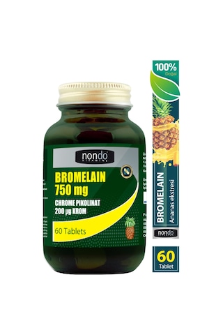 Nondo Bromelain 750mg & Krom Pikolinat 60 Tablet