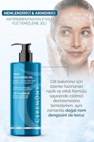 Ceremony Nemlendirici & Arındırıcı & Eşitleyici Sivilce Ve Akne Karşıtı Yüz Temizleme Jeli 400 ML