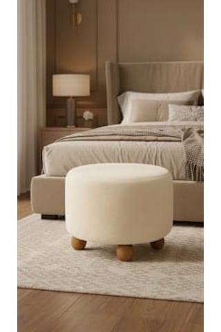 Polo Peluş 45 X 45 Cm Doğal Gürgen Topuz Ayaklı Çok Amaçlı Puf Koltuk Bej - Beyaz Polo Peluş 45 X 45 Cm Doğal Gürgen Topuz Ayaklı Çok Amaçlı Puf Koltuk Bej - Beyaz
