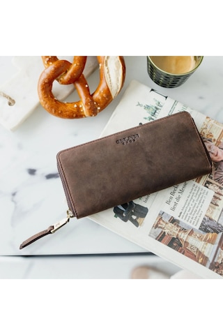 Berliner Bags Palma Rfıd Korumalı Deri Kadın Cüzdan Kartlık Telefon Bölmeli Espresso
